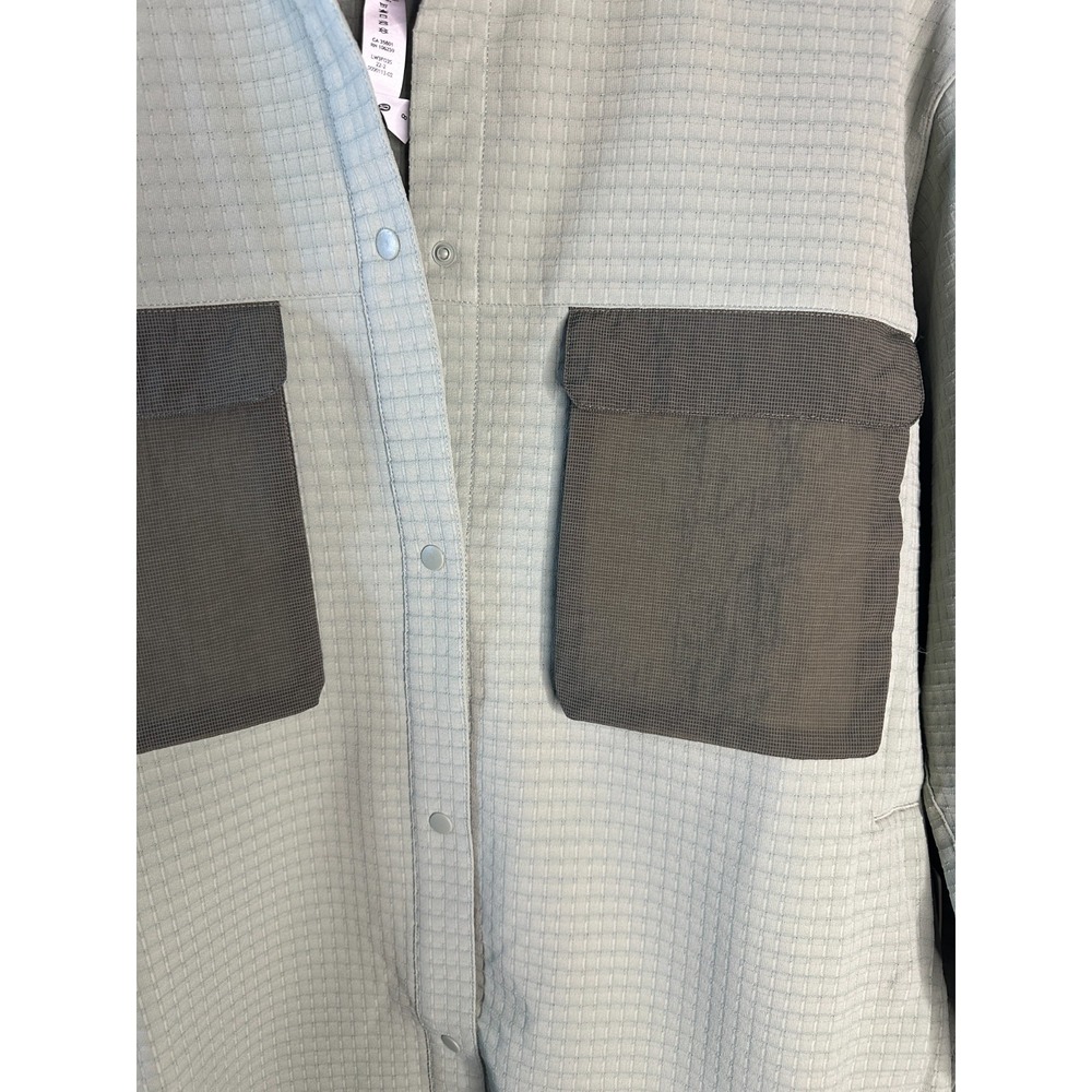 Lululemon Grid Fleece Hiking Overshirt Laurel Green Medium Olive LW3FO3S Size 8 - Picture 9 of 14